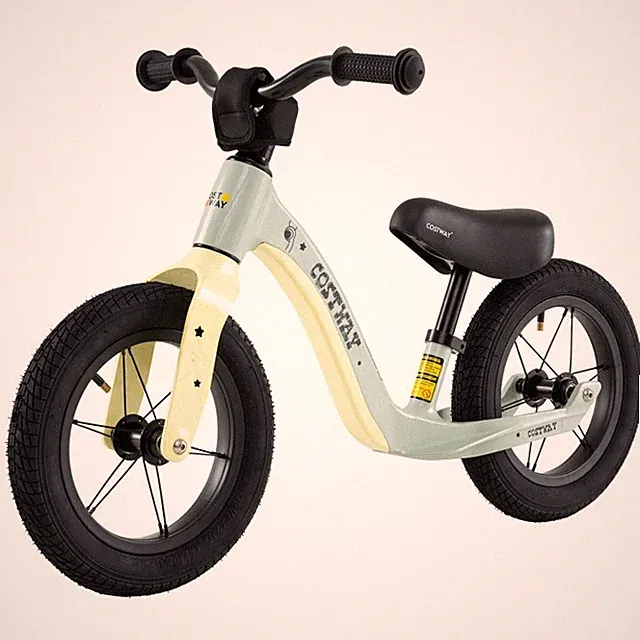 12" Kids Balance Bike & Adjustable Height Seat Rotatable Handlebar 36+ Month Old