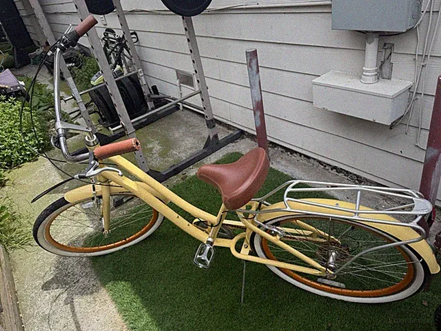 26 inch Complete Beach Cruiser Bike for Adults, 7 Speed Step-Through Frame Wo...