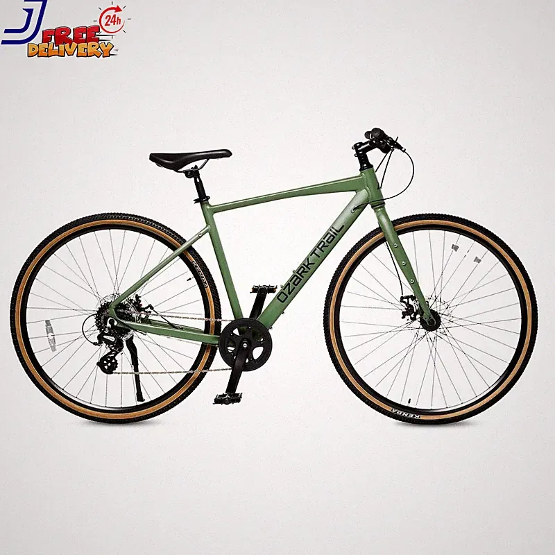 700C G.1 Explorer Flat Bar Gravel Bike Large Frame Fits Riders 5'10" 6'3" Green