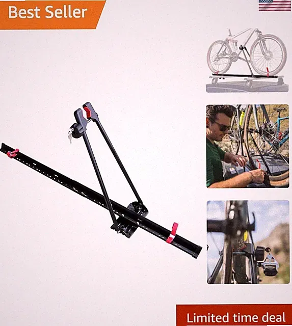 Adventurer's Choice: Foldable Roof Mount Bike Rack - Lightweight & Durable