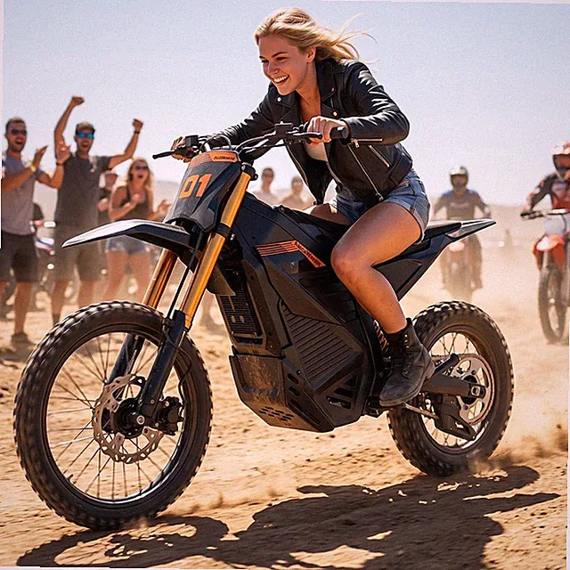 ELECTRIC DIRT BIKE FOR ADULT,6000W PEAK 60V/30AH OFF ROAD E MOTORCYCLE 50MPH