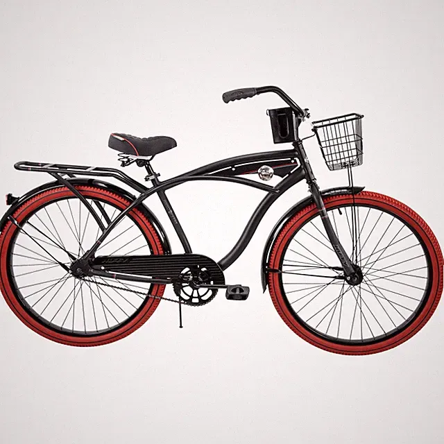 Huffy 26" Nel Lusso Cruiser Bike, Fits Riders 60"+, Matte Black, Adult, Men's