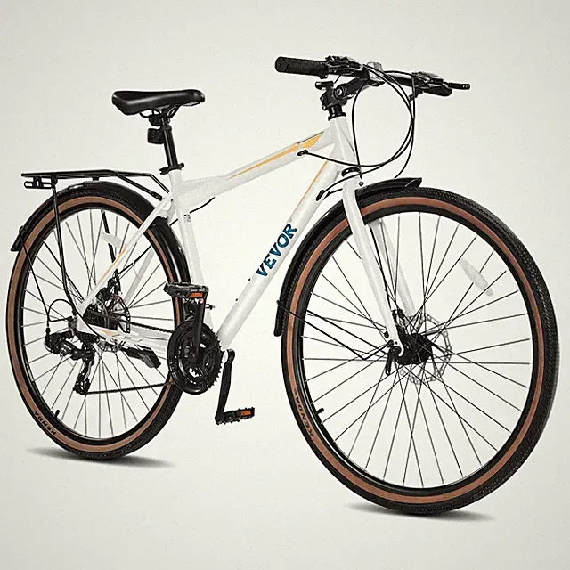 Hybrid Bike Lightweight Aluminum Frame Bike 700c Wheel Men Women Hybrid Bi