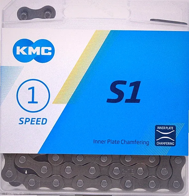 KMC S1 1/8" Single-Speed Chain 112L Brown fits BMX Cruiser Fixed Bike Z410