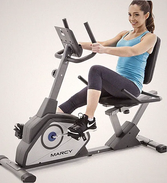 Marcy Magnetic Recumbent Exercise Bike with 8 Resistance Levels