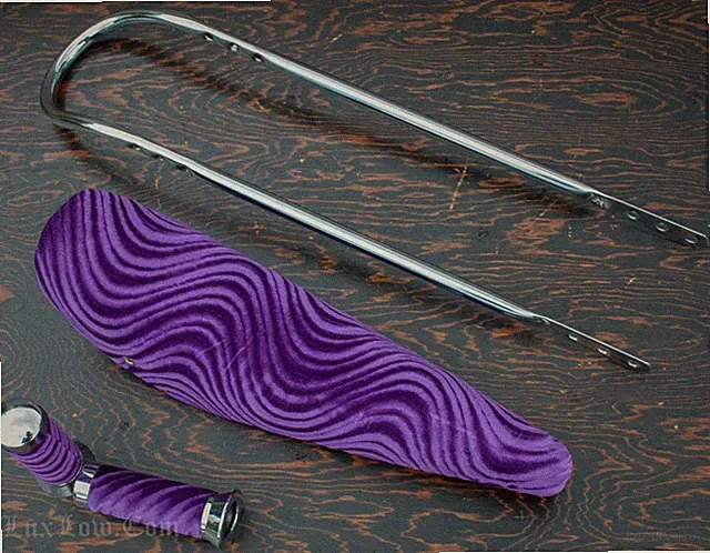 Purple Velour BANANA SEAT SISSYBAR GRIPS Lowrider Bike Schwinn Stingray Bicycle