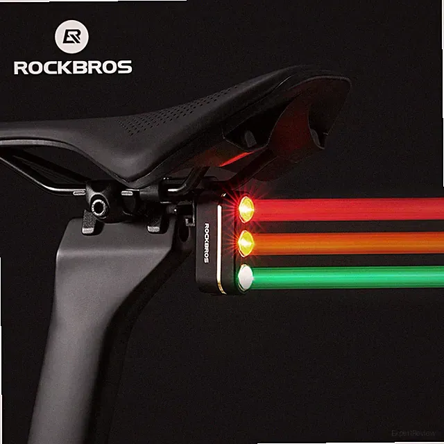 ROCKBROS Cycling Rear Taillight Rechargeable LED Safety Light 3 Colors 5 Modes