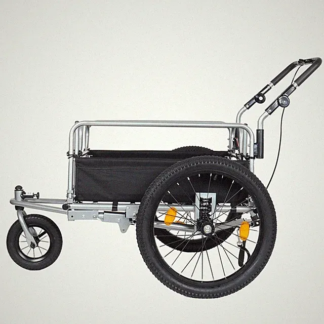 Versatile Bike Cargo Trailer & Combo - Steel Frame, 20-Inch Wheels, 110lb Load &