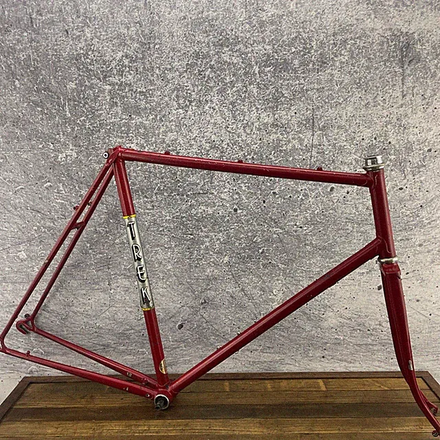 Vintage Trek Frame Set 62 cm 24 in USA Lugged Tour DENT 80s Tall XL Red Touring